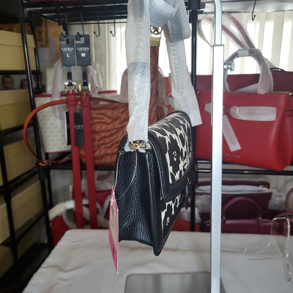 Kate Spade Knott Rosy Garden Embossed Flap Crossbody In Cream Multi - Picture 4 of 6